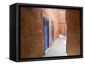 Street in the Souk in the Medina, UNESCO World Heritage Site, Marrakech, Morocco, North Africa-Nico Tondini-Framed Stretched Canvas