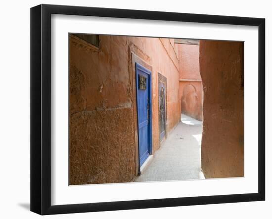 Street in the Souk in the Medina, UNESCO World Heritage Site, Marrakech, Morocco, North Africa-Nico Tondini-Framed Premium Photographic Print