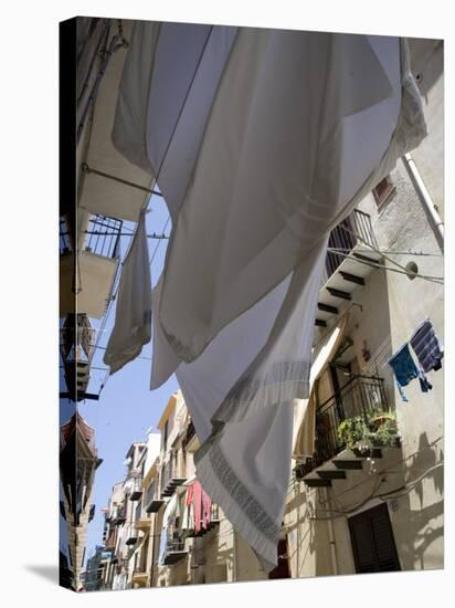 Street in the Town of Cefalu, Sicily, Italy, Europe-Olivieri Oliviero-Stretched Canvas