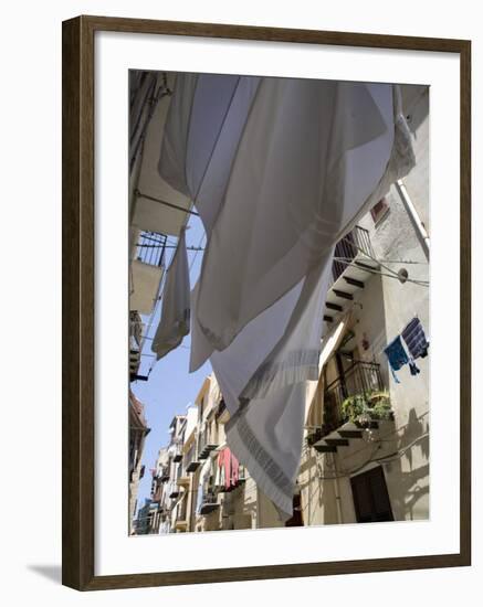 Street in the Town of Cefalu, Sicily, Italy, Europe-Olivieri Oliviero-Framed Photographic Print