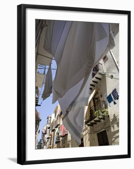 Street in the Town of Cefalu, Sicily, Italy, Europe-Olivieri Oliviero-Framed Photographic Print