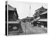 Street in Tokyo, Japan, Late 19th Century-John L Stoddard-Stretched Canvas