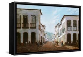 Street in Town of Desterro, Brazil-Victor Lima de Meirelles-Framed Stretched Canvas