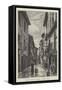 Street in Urgel, Catalonia, Northern Spain-E. Jennings-Framed Stretched Canvas