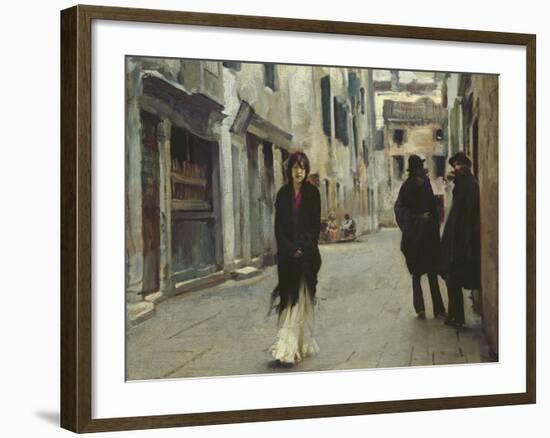 Street in Venice, 1911-John Singer Sargent-Framed Art Print