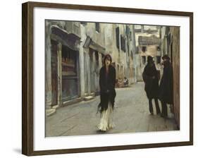 Street in Venice, 1911-John Singer Sargent-Framed Art Print