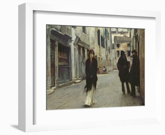 Street in Venice, 1911-John Singer Sargent-Framed Art Print