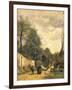 Street in Ville D'Avray, 1874-Jean-Baptiste-Camille Corot-Framed Premium Giclee Print