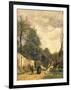 Street in Ville D'Avray, 1874-Jean-Baptiste-Camille Corot-Framed Premium Giclee Print