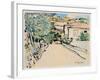Street in Villefranche, c.1927-George Leslie Hunter-Framed Giclee Print