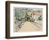 Street in Villefranche, c.1927-George Leslie Hunter-Framed Giclee Print