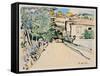 Street in Villefranche, c.1927-George Leslie Hunter-Framed Stretched Canvas