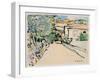 Street in Villefranche, c.1927-George Leslie Hunter-Framed Giclee Print