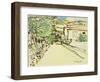 Street in Villefranche, c.1927-George Leslie Hunter-Framed Giclee Print