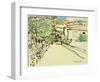 Street in Villefranche, c.1927-George Leslie Hunter-Framed Giclee Print