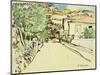 Street in Villefranche, c.1927-George Leslie Hunter-Mounted Giclee Print