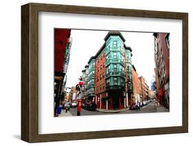 Street Intersection in Boston Historical North End-elenathewise-Framed Photographic Print
