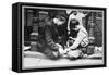 Street Kids Build House of Cards-null-Framed Stretched Canvas