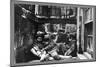 Street Kids Huddle Together on Mulberry Street-null-Mounted Art Print