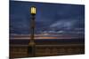 Street lamp against dramatic sky at dusk, Seaside, Oregon, USA-Panoramic Images-Mounted Photographic Print