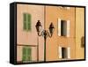 Street Lamp and Windows, St. Tropez, Cote d'Azur, Provence, France, Europe-John Miller-Framed Stretched Canvas