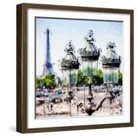 Street Lamp - In the Style of Oil Painting-Philippe Hugonnard-Framed Giclee Print