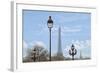 Street Lamps And Eiffel Tower-Cora Niele-Framed Giclee Print