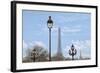 Street Lamps And Eiffel Tower-Cora Niele-Framed Giclee Print