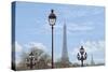 Street Lamps And Eiffel Tower-Cora Niele-Stretched Canvas