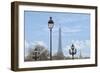 Street Lamps And Eiffel Tower-Cora Niele-Framed Giclee Print