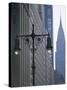 Street Lamps and the Empire State Building, Manhattan, New York City, New York, USA-David Lomax-Stretched Canvas