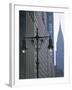 Street Lamps and the Empire State Building, Manhattan, New York City, New York, USA-David Lomax-Framed Photographic Print