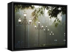 Street Lamps, Buenos Aires, Argentina, South America-Christian Kober-Framed Stretched Canvas