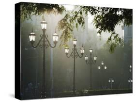 Street Lamps, Buenos Aires, Argentina, South America-Christian Kober-Stretched Canvas