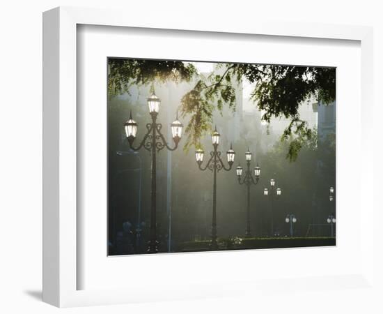 Street Lamps, Buenos Aires, Argentina, South America-Christian Kober-Framed Photographic Print