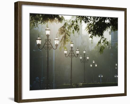 Street Lamps, Buenos Aires, Argentina, South America-Christian Kober-Framed Photographic Print