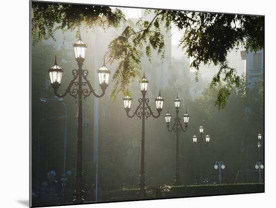 Street Lamps, Buenos Aires, Argentina, South America-Christian Kober-Mounted Photographic Print