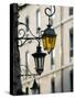 Street Lamps in Old Town, Annecy, French Alps, Savoie, Chambery, France-Walter Bibikow-Stretched Canvas