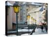 Street Lamps in Old Town, Annecy, French Alps, Savoie, Chambery, France-Walter Bibikow-Stretched Canvas