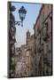 Street lanterns and houses in the typical alleys of the old town, Caltagirone, Province of Catania,-Roberto Moiola-Mounted Photographic Print