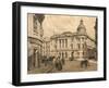 Street Life in Budapest, Hungary 19th Century-null-Framed Giclee Print