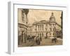 Street Life in Budapest, Hungary 19th Century-null-Framed Giclee Print