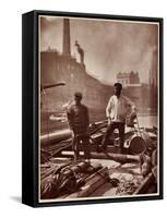Street Life in London: Canal Workers-John Thomson-Framed Stretched Canvas
