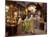 Street Life on Talaa Kbira in the Old Medina of Fes, Morocco-Julian Love-Mounted Photographic Print