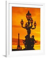 Street Light on Pont Alexandre III at Sunset-Murat Taner-Framed Photographic Print