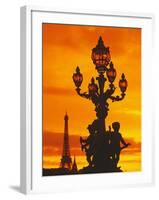 Street Light on Pont Alexandre III at Sunset-Murat Taner-Framed Photographic Print