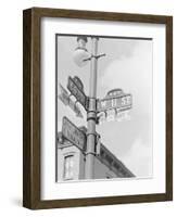 Street Light with Signs-null-Framed Photographic Print