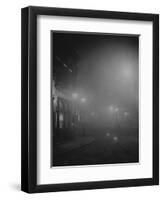 Street Lights in Fog-null-Framed Photographic Print