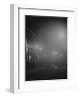 Street Lights in Fog-null-Framed Photographic Print