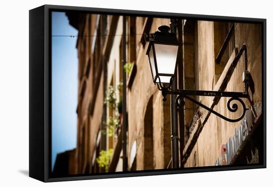 Street Lights in Lyon II-Erin Berzel-Framed Stretched Canvas